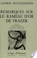 Remarques sur le Rameau d'or de Frazer