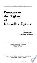 Renouveau de l'Eglise et nouvelles eglises