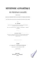 Répertoire alphabétique