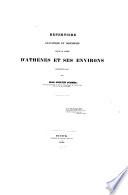 Répertoire analytique et descriptif pour la carte d'Athènes et ses environs