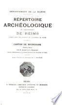 Répertoire archéologique de l'arrondissement de Reims