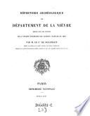 Repertoire archeologique du departement de la Nievre