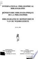 Répertoire bibliographique de la philosophie