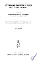 Répertoire bibliographique de la philosophie