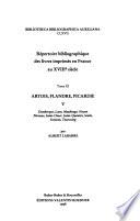 Répertoire bibliographique des livres imprimés en France au XVIIIe siècle: Artois, Flandre, Picardie: pt. 5. Dunkerque, Laon, Maubeuge, Noyon, Peʹronne, Saint-Omer, Saint-Quentin, Senlis, Soissons, Tourcoing