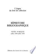 Répertoire bibliographique