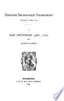 Répertoire bibliographique strasbourgeois jusque vers 1530
