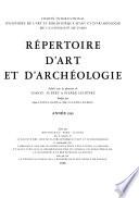 Répertoire d'art et d'archéologie