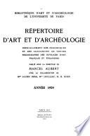 Répertoire d'art et d'archéologie