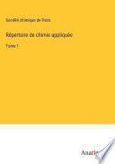 Répertoire de chimie appliquée