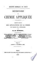 Répertoire de chimie pure et appliquée