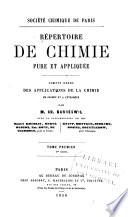 Répertoire de chimie pure