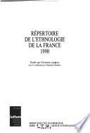 Répertoire de l'ethnologie de la France