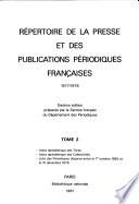 Répertoire de la presse et des publications périodiques françaises