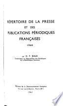 Répertoire de la presse et des publications périodiques françaises