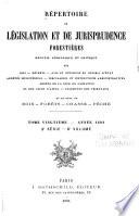 Répertoire de législation et de jurisprudence forestières