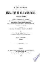 Répertoire de législation et de jurisprudence forestières