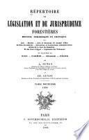Répertoire de législation et de jurisprudence forestières