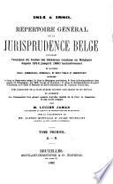 Répertoire décennal de la jurisprudence belge, 1900 à 1910