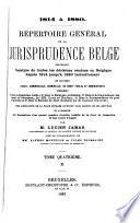Répertoire décennal de la jurisprudence belge, 1900 à 1910