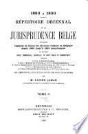 Répertoire décennal de la jurisprudence belge