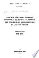Répertoire des archives, [Série G]: tranche. 1895-1940