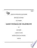 Répertoire des baptêmes de la paroisse Saint-Thomas-de-Villeneuve de Saint-Hubert, comté de Vachon: Répertoire des baptêmes