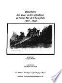 Répertoire des décès et des sépultures de Saint-Tite de Champlain, 1859-1940