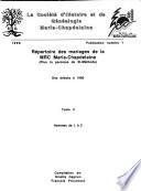 Répertoire des mariages de la MRC Maria-Chapdelaine (plus la paroisse de St-Méthode)