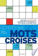 Répertoire des mots croisés