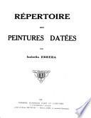 Répertoire des peintures datées