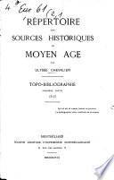 Répertoire des sources historiques du Moyen-Âge