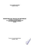 Répertoire des travaux de recherche