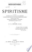 Répertoire du spiritisme