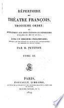 Répertoire du Théatre François, troisieme ordre