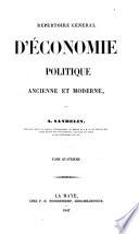 Répertoire Général D'Économie Politique Ancienne Et Moderne