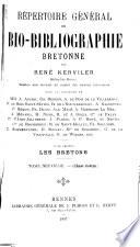 Répertoire général de bio-bibliographie bretonne