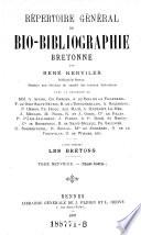 Repertoire general de bio-bibliographie Bretonne