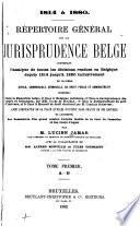 Répertoire général de la jurisprudence belge