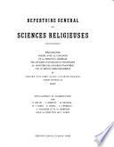 Répertoire général de sciences religieuses
