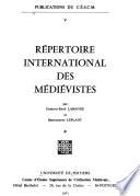 Répertoire international des médiévistes