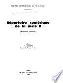 Repertoire numérique de la série B (anciennes juridictions)