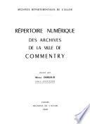 Répertoire numérique des Archives de la ville de Commentry