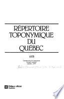 Répertoire toponymique du Québec