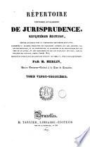 Répertoire universel et raisonné de jurisprudence
