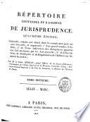 Répertoire universel et raisonné de jurisprudence