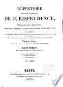 Répertoire universel et raisonné de jurisprudence