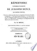 Répertoire universel et raisonné de jurisprudence