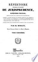 Répertoire universel et raisonné de jurisprudence