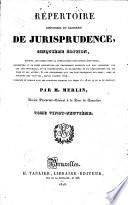Répertoire universel et raisonné de jurisprudence